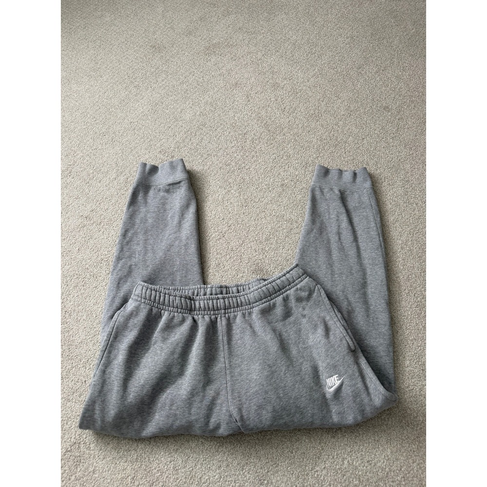 Nike Sportswear Joggers Mens Size L Grey Fleece Tapered Cuffs